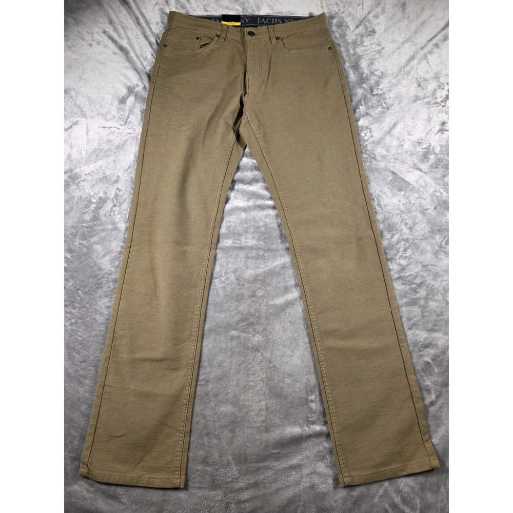 NWT Jachs New York‎ Men's Straight Fit Flex Waistband 5-Pocket Pants Tan 32x34